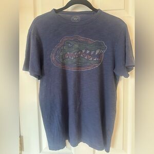 47 Brand Florida Gators Blue Graphic T-Shirt Vintage Look Size Small